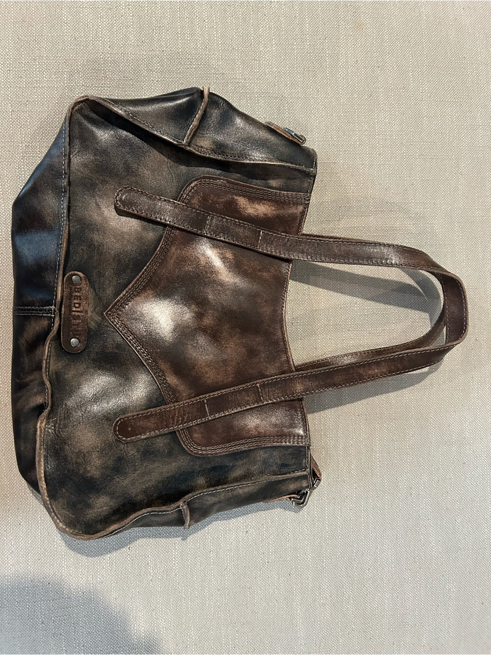 BED|STU Redrock in Black Teak Distressed Leather Bag - Picture 2 of 6